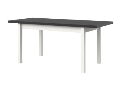 Masa extensibila 140x180 cm MB-21 Modena1, alb/grafit, lemn masiv de fag si PAL - imagine 3