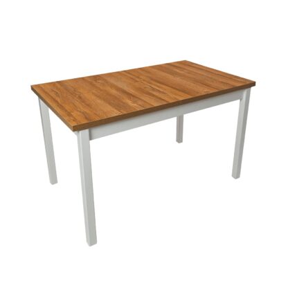 Masa living Max10 BG,  alb/sonoma, 120/160x70x78 cm, lemn masiv de fag/pal - imagine 5