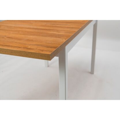 Masa living Max10 BG,  alb/sonoma, 120/160x70x78 cm, lemn masiv de fag/pal - imagine 7