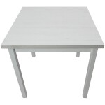 Masa living Max9 B, alb, fixa 80x80x78 cm, lemn masiv de fag/pal - imagine 4
