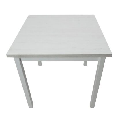 Masa living Max9 B, alb, fixa 80x80x78 cm, lemn masiv de fag/pal - imagine 4