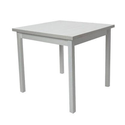 Masa living Max9 B, alb, fixa 80x80x78 cm, lemn masiv de fag/pal - imagine 2