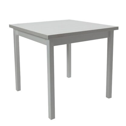Masa living Max9 B, alb, fixa 80x80x78 cm, lemn masiv de fag/pal - imagine 3