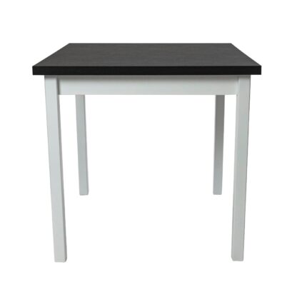 Masa living Max9 BW,  alb/wenge, fixa 80x80x78 cm, lemn masiv de fag/pal - imagine 5