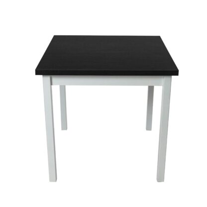 Masa living Max9 BW,  alb/wenge, fixa 80x80x78 cm, lemn masiv de fag/pal