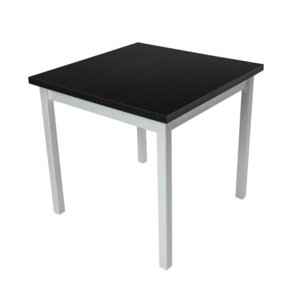 Masa living Max9 BW,  alb/wenge, fixa 80x80x78 cm, lemn masiv de fag/pal - imagine 2