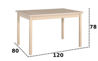 Masa living MB-13 Max3 S, sonoma, fixa 120x78x70 cm, lemn masiv de fag/pal - imagine 7