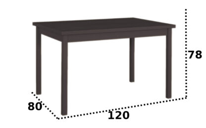 Masa living MB-13 Max3 W, wenge, fixa 120x78x80 cm, lemn masiv de fag/pal - imagine 2