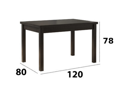 Set masa extensibila 120x150cm cu 6 scaune tapitate, MB-13 Max5 si S-37 Boss7 W15, wenge, lemn masiv, stofa - imagine 3