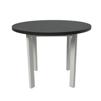 Masa living Poli2 BG, alb/grafit, 100 x 100 x 76 cm, lemn masiv de pal/fag - imagine 4