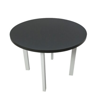 Masa living Poli2 BG, alb/grafit, 100 x 100 x 76 cm, lemn masiv de pal/fag - imagine 6