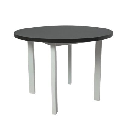 Masa living Poli2 BG, alb/grafit, 100 x 100 x 76 cm, lemn masiv de pal/fag - imagine 3