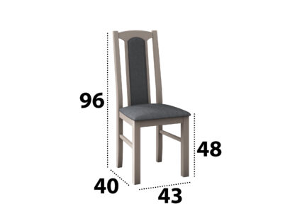 Set masa extensibila 160x200cm cu 6 scaune tapitate, MB-12 Venus1 si S-37 Boss7 S11, sonoma, lemn masiv de fag, stofa - imagine 4