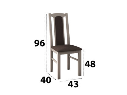Set masa extensibila 160x200cm cu 4 scaune tapitate, MB-12 Venus1 si S-37 Boss7 S6, sonoma, lemn masiv de fag, stofa - imagine 4