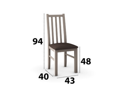 Set masa extensibila 120x150cm cu 6 scaune tapitate, MB-13 Max5 si S-38 Boss10 S6, sonoma, lemn masiv de fag, stofa - imagine 5