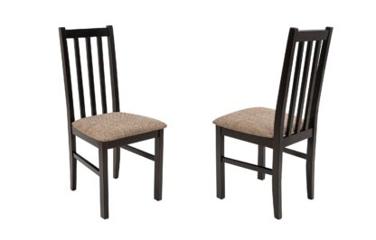 Scaun din lemn masiv de fag tapitat cu stofa S-38 Boss10 W2, wenge - imagine 6