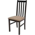 Set masa extensibila 120x150cm cu 6 scaune tapitate, MB-13 Max5 si S-38 Boss10 W2, wenge, lemn masiv, stofa - imagine 6
