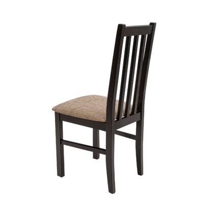 Scaun din lemn masiv de fag tapitat cu stofa S-38 Boss10 W2, wenge - imagine 4