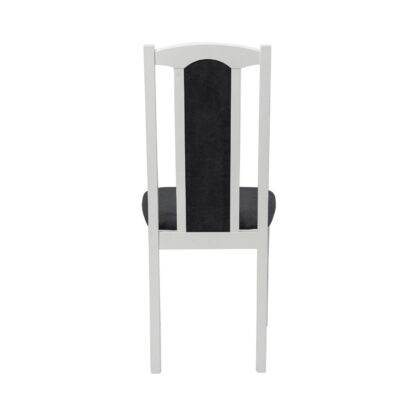 Scaun din lemn masiv de fag tapitat cu stofa S-37 Boss7 29B, Alb - imagine 6