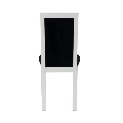 Scaun din lemn masiv de fag tapitat cu stofa S-38 Nilo6 B22, alb - imagine 6
