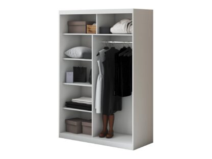 Set Dormitor Tokyo, Alb, Dulap 150 cm, Pat 160x200 cm, 2 noptiere, comoda - imagine 10