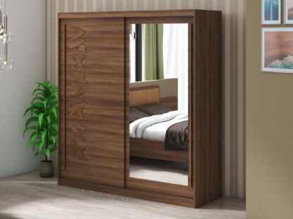 Set Dormitor Tokyo, Nuc, Dulap 200 cm, Pat 160x200 cm, 2 noptiere, comoda - imagine 9