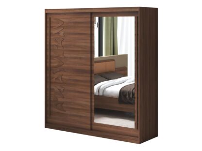 Set Dormitor Tokyo, Nuc, Dulap 200 cm, Pat 160x200 cm, 2 noptiere, comoda - imagine 10