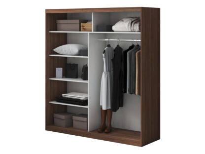Set Dormitor Tokyo, Nuc, Dulap 200 cm, Pat 160x200 cm, 2 noptiere, comoda - imagine 11
