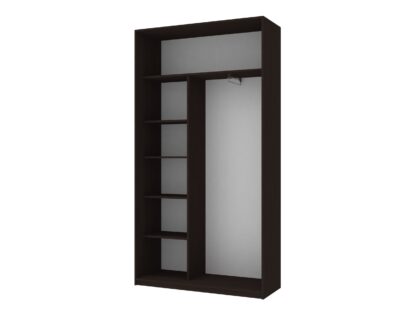 Dressing Amber cu oglinda, wenge, 120x225x60 cm, 2 usi culisante - imagine 3