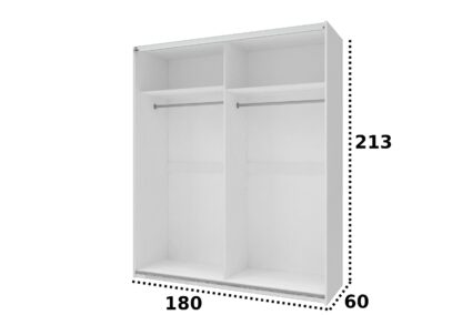 Dressing Zara, alb/sonoma, 180x213x60 - imagine 5