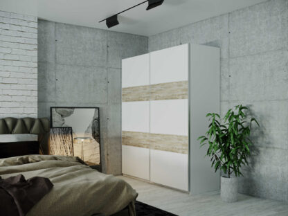 Dressing Zara, alb/sonoma, 180x213x60 - imagine 2