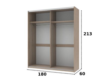 Dressing Zara, sonoma/alb, 180x213x60 - imagine 4