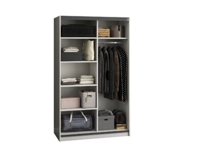 Dressing Isa, alb, 120x200x55 cm, 3 polite - imagine 3