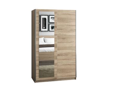 Dressing Isa cu oglinda, sonoma, 120x200x55 cm - imagine 2