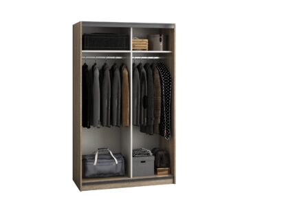 Dressing Isa cu oglinda, sonoma, 120x200x55 cm - imagine 3