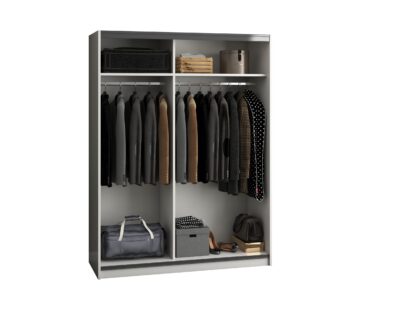 Dressing Isa cu oglinda, alb, 150x200x55 cm - imagine 3
