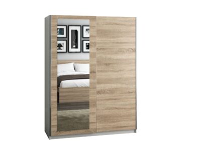 Dressing Isa cu oglinda,  sonoma, 150x200x55 cm - imagine 2