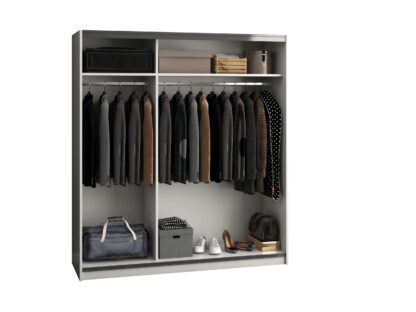 Dressing Isa cu oglinda,  alb, 180x200x55 cm - imagine 3