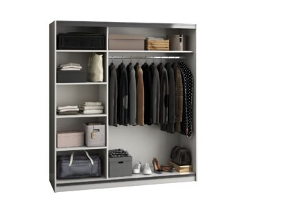 Dressing Isa,  alb, 180x200x55 cm, 3 polite - imagine 3