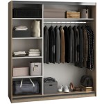 Dressing Isa, sonoma, 180x200x55 cm, 3 polite - imagine 3