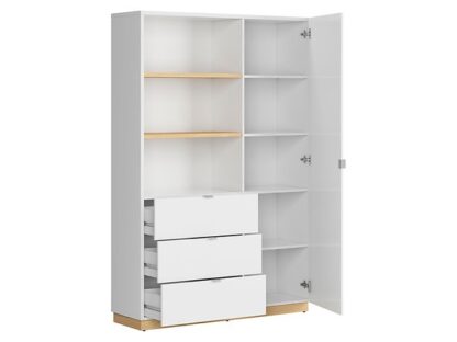 Dulap Dan, alb/sonoma, 120 cm - imagine 3