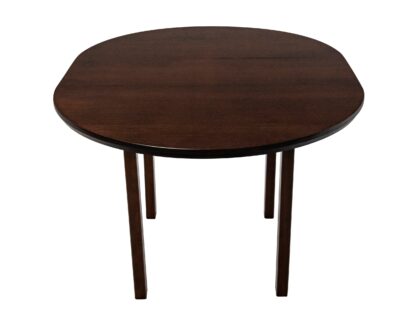 Masa living Poli1 O, orzech, extensibila 100/130 cm, lemn masiv de fag/pal - imagine 7