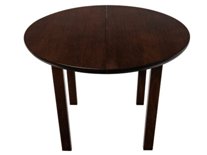 Masa living Poli1 O, orzech, extensibila 100/130 cm, lemn masiv de fag/pal