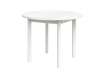 Masa living Poli2 B, alb, 100 x 100 x 76 cm, lemn masiv de pal/fag