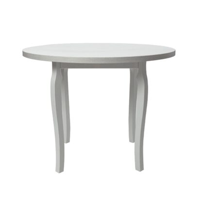 Masa living Poli3 B, alb, 100 x 100 x 76 cm, lemn masiv de pal/fag - imagine 2