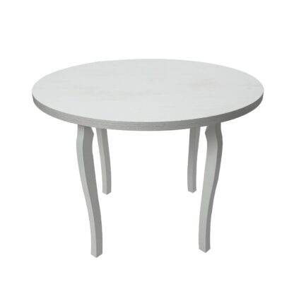 Masa living Poli3 B, alb, 100 x 100 x 76 cm, lemn masiv de pal/fag - imagine 4