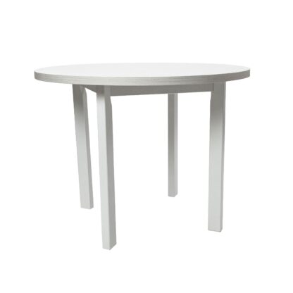 Masa living Poli2 B, alb, 100 x 100 x 76 cm, lemn masiv de pal/fag - imagine 4