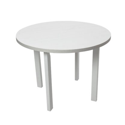 Masa living Poli2 B, alb, 100 x 100 x 76 cm, lemn masiv de pal/fag - imagine 5