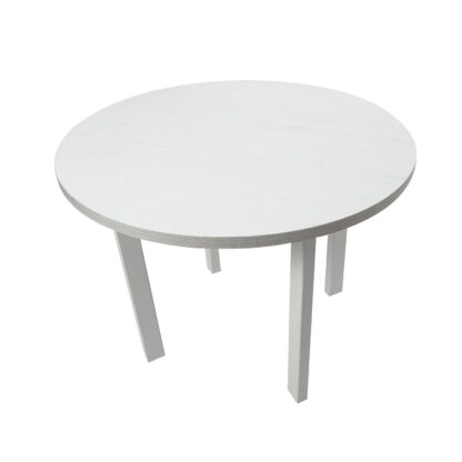 Masa living Poli2 B, alb, 100 x 100 x 76 cm, lemn masiv de pal/fag - imagine 6