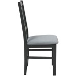 Scaun din lemn masiv de fag tapitat cu stofa S-38 Nilo10 GF16X, grafit - imagine 5